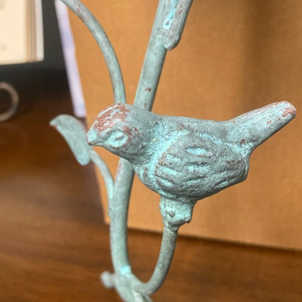 Decorative Bird Candle Holder - Turquoise